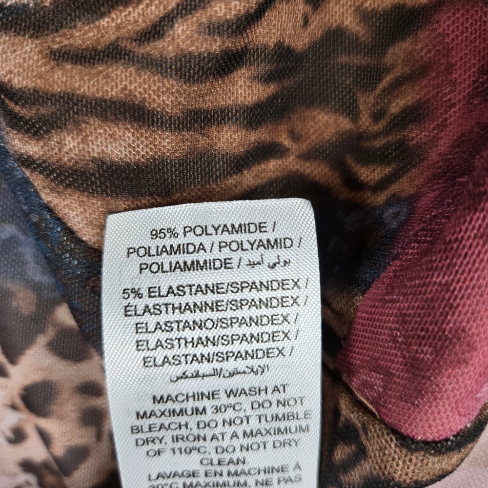 Edikted Patchwork Animal Print Sheer Camisole Top… - image 6